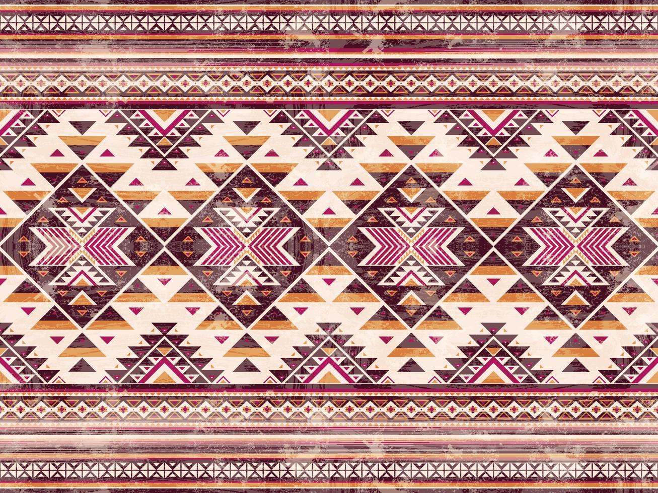 nativo americano indiano ornamento modello geometrico etnico tessile tessitura tribale azteco modello navajo messicano tessuto senza cuciture vettore decorazione moda