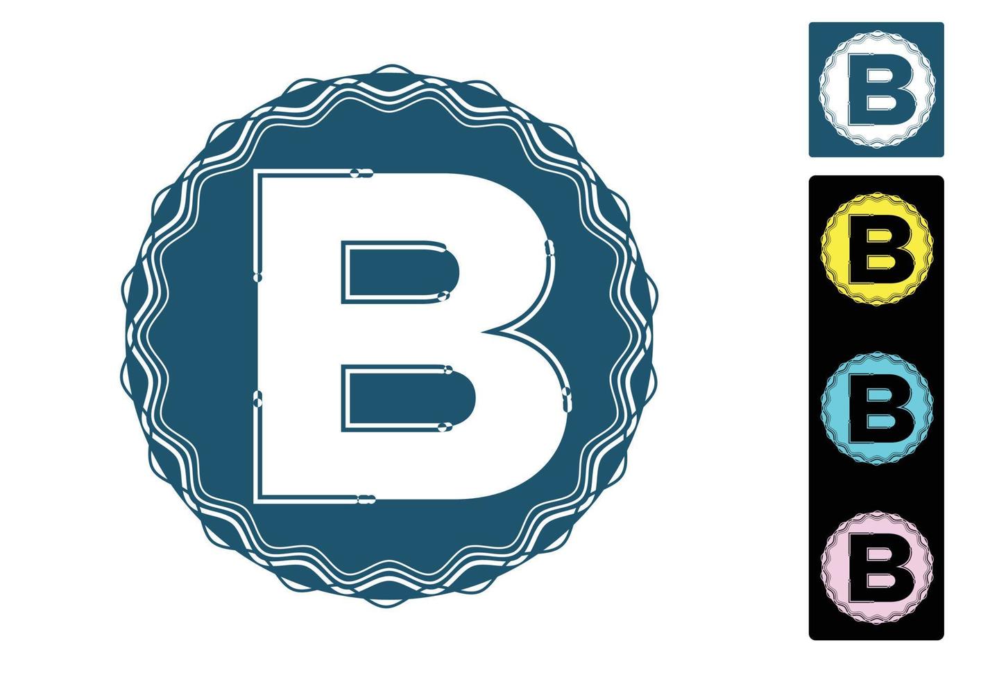 b lettera nuovo logo e modello di progettazione di icone vettore