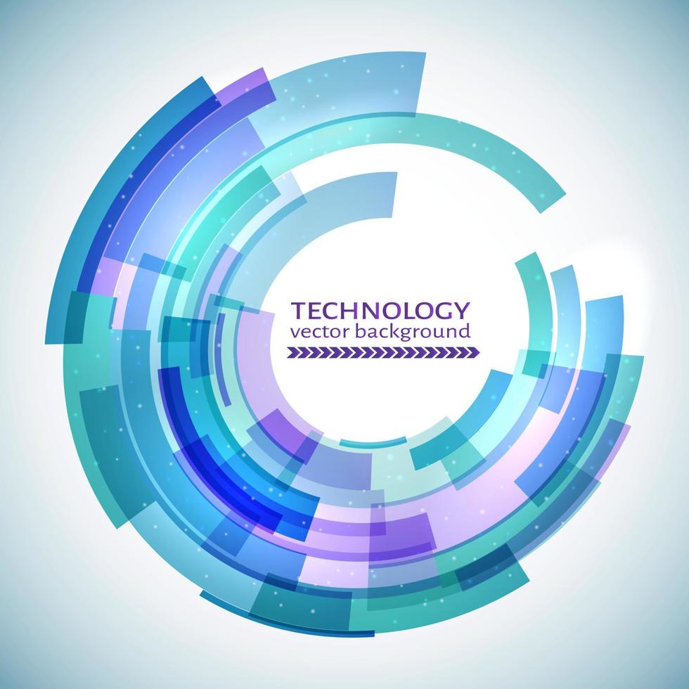 sfondo astratto cerchio di tecnologia. sfondo meccanico. modello di progettazione. illustrazione vettoriale. vettore