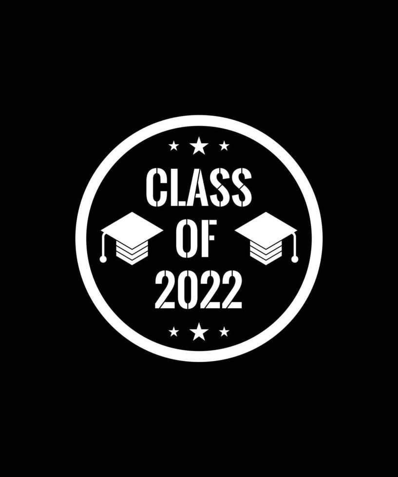 classe 2022. banner di laurea per scuole superiori, laureati. classe 2022 per congratularsi con i giovani laureati per la laurea. vettore