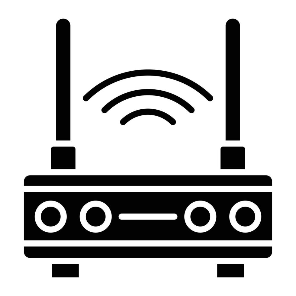 icona del glifo del router wifi vettore