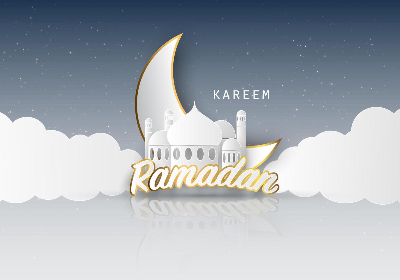 Ramadan Kareem sfondo vettore