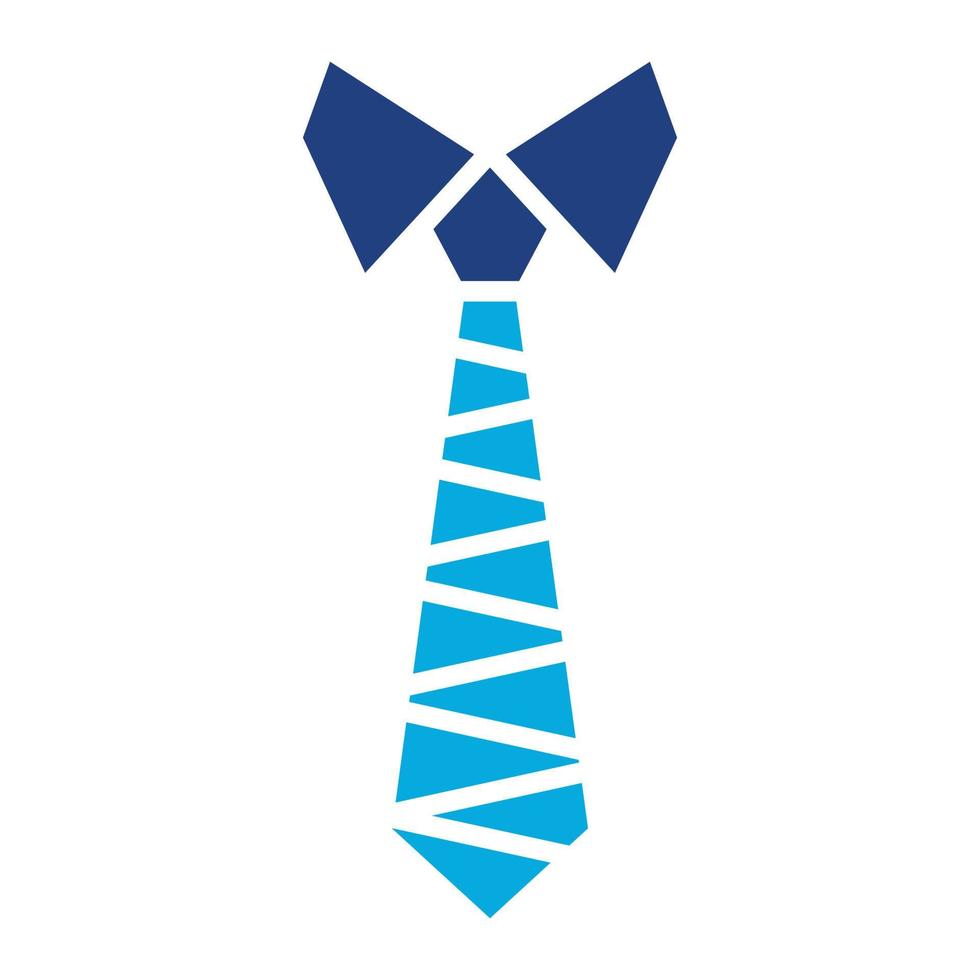 cravatta glifo icona a due colori vettore