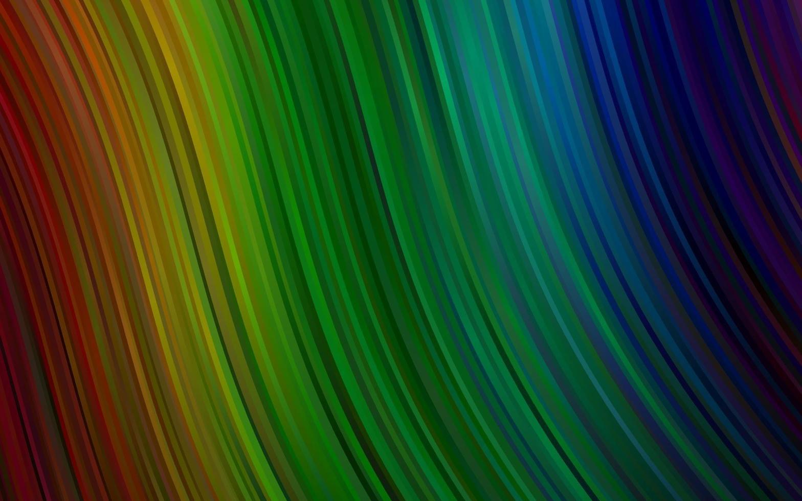 multicolore scuro, modello vettoriale arcobaleno con linee piegate.