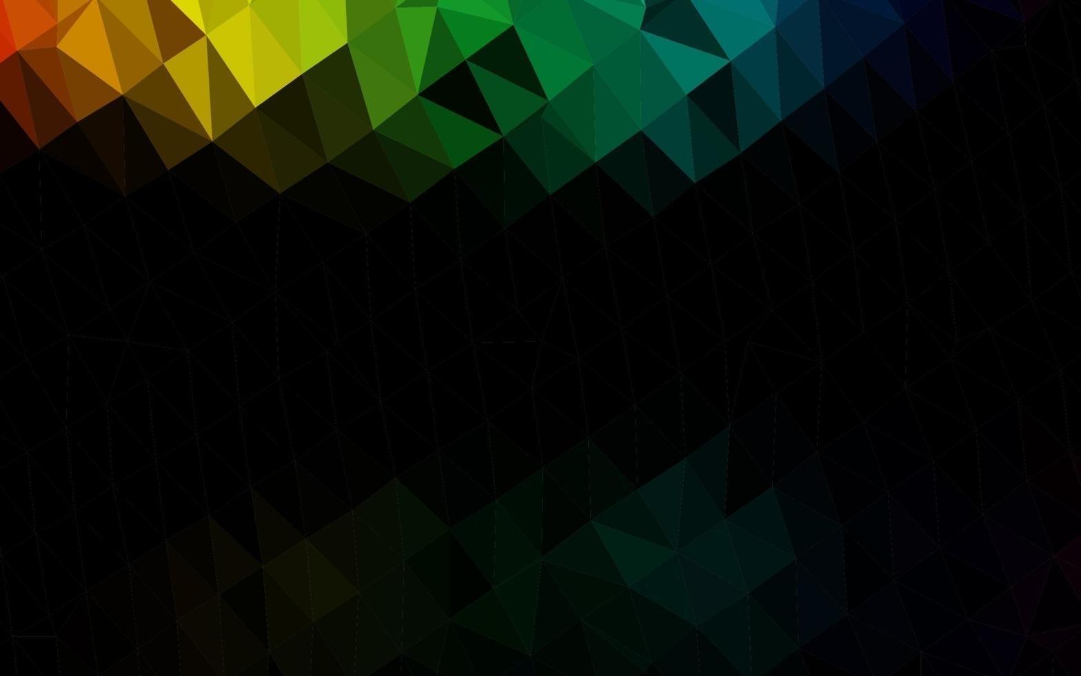 copertura poligonale astratta multicolore scuro, arcobaleno vettoriale. vettore