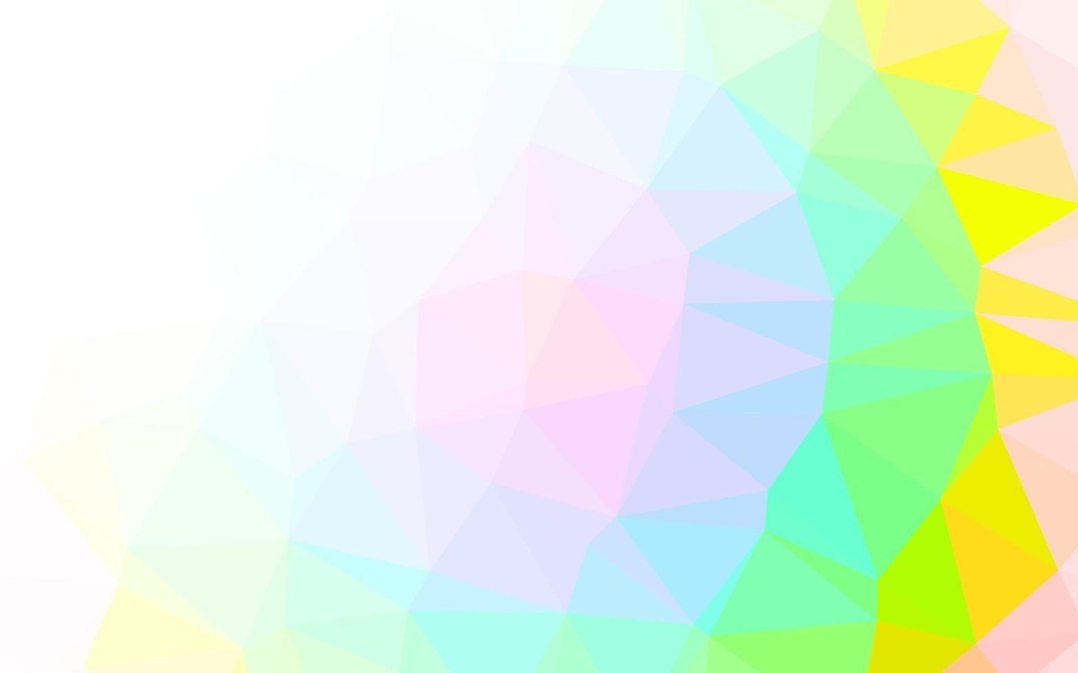luce multicolore, sfondo astratto poligono vettoriale arcobaleno.