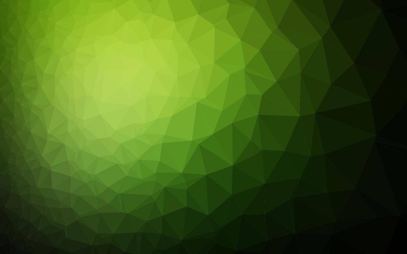 sfondo poligonale vettoriale verde scuro.