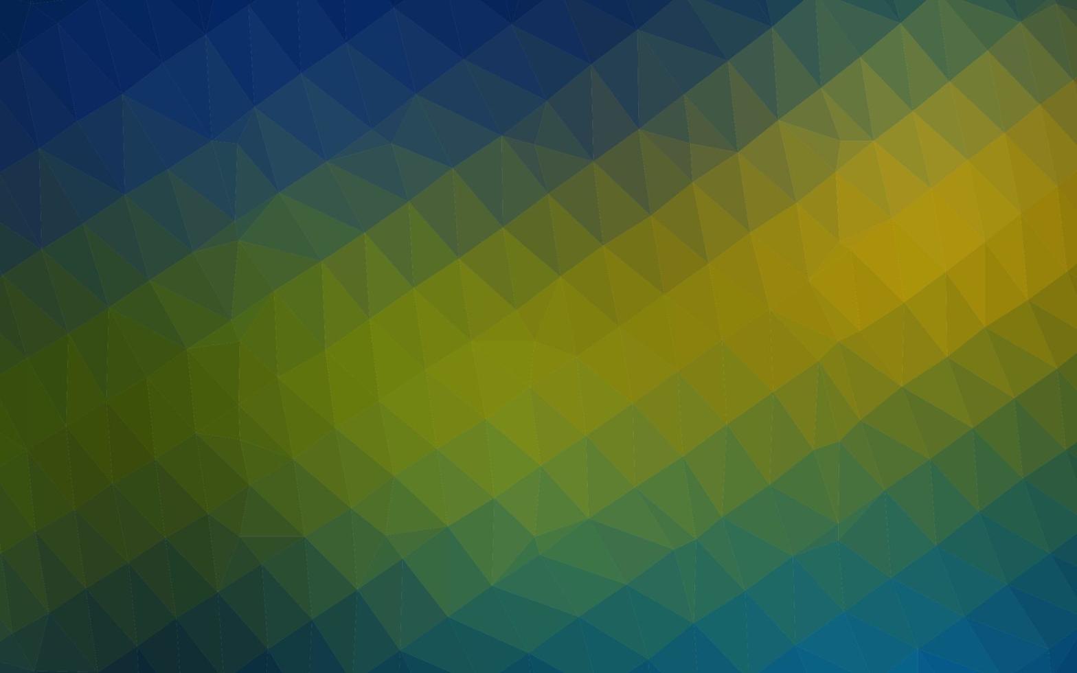 copertina a mosaico triangolo vettoriale blu scuro, giallo.