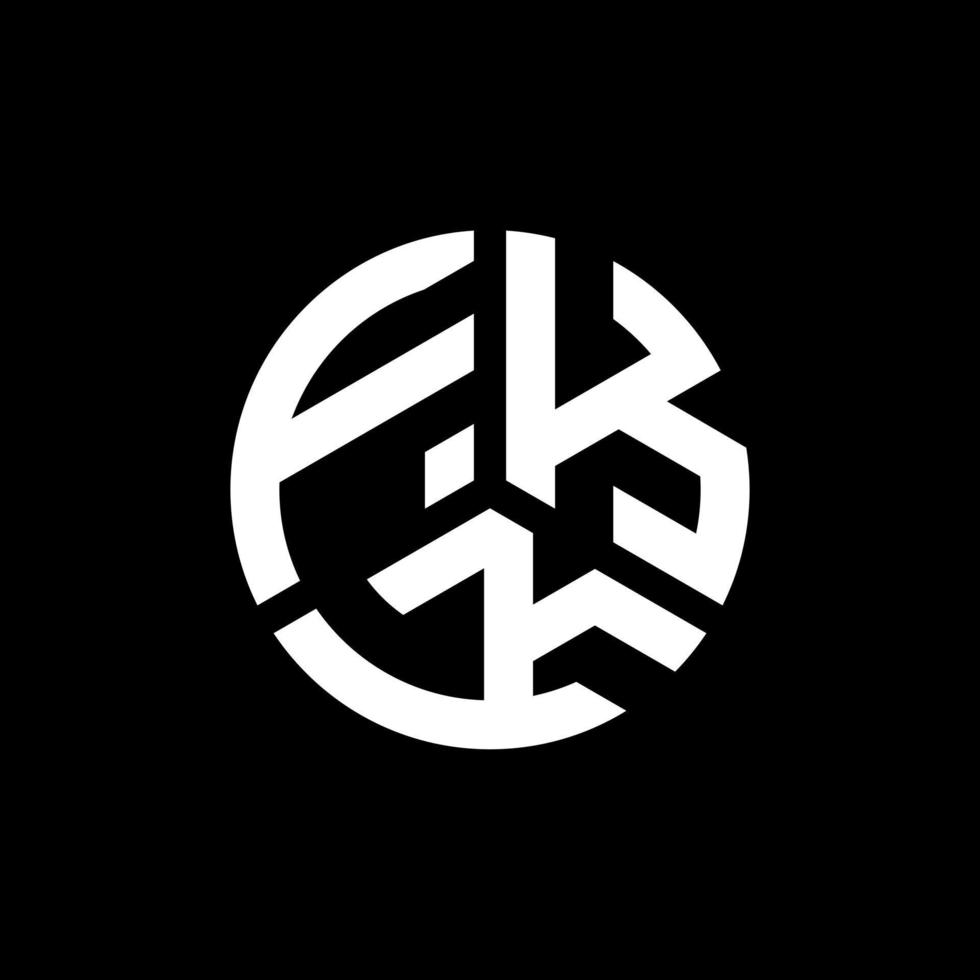 fkk lettera logo design su sfondo bianco. fkk creative iniziali lettera logo concept. disegno della lettera fkk. vettore