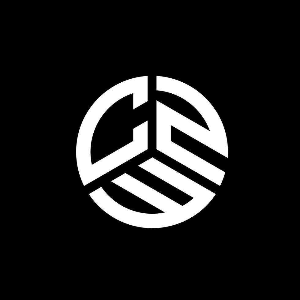 czw lettera logo design su sfondo bianco. czw creative iniziali lettera logo concept. czw disegno della lettera. vettore