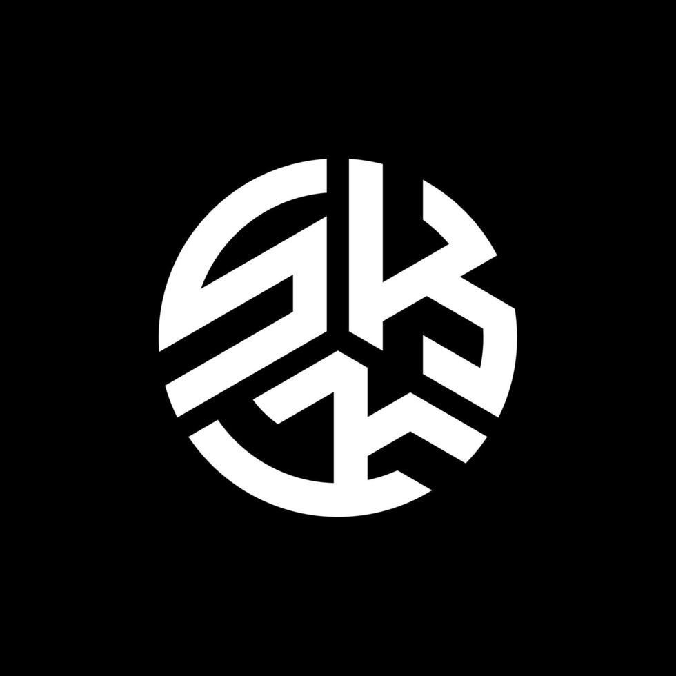 skk lettera logo design su sfondo nero. skk creative iniziali lettera logo concept. disegno della lettera skk. vettore