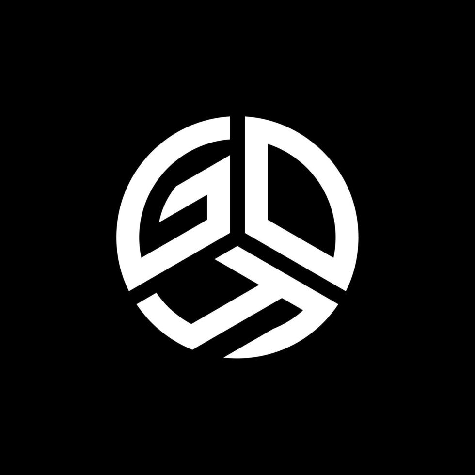 design del logo della lettera goy su sfondo bianco. concetto di logo della lettera di iniziali creative di goy. disegno della lettera goy. vettore