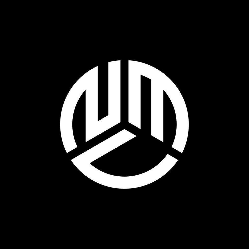 nmu lettera logo design su sfondo nero. nmu creative iniziali lettera logo concept. disegno della lettera nmu. vettore