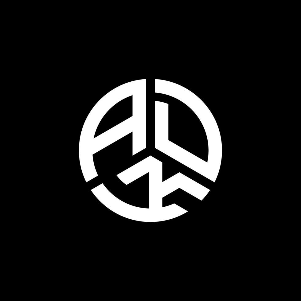 adk lettera logo design su sfondo bianco. adk creative iniziali lettera logo concept. disegno della lettera adk. vettore