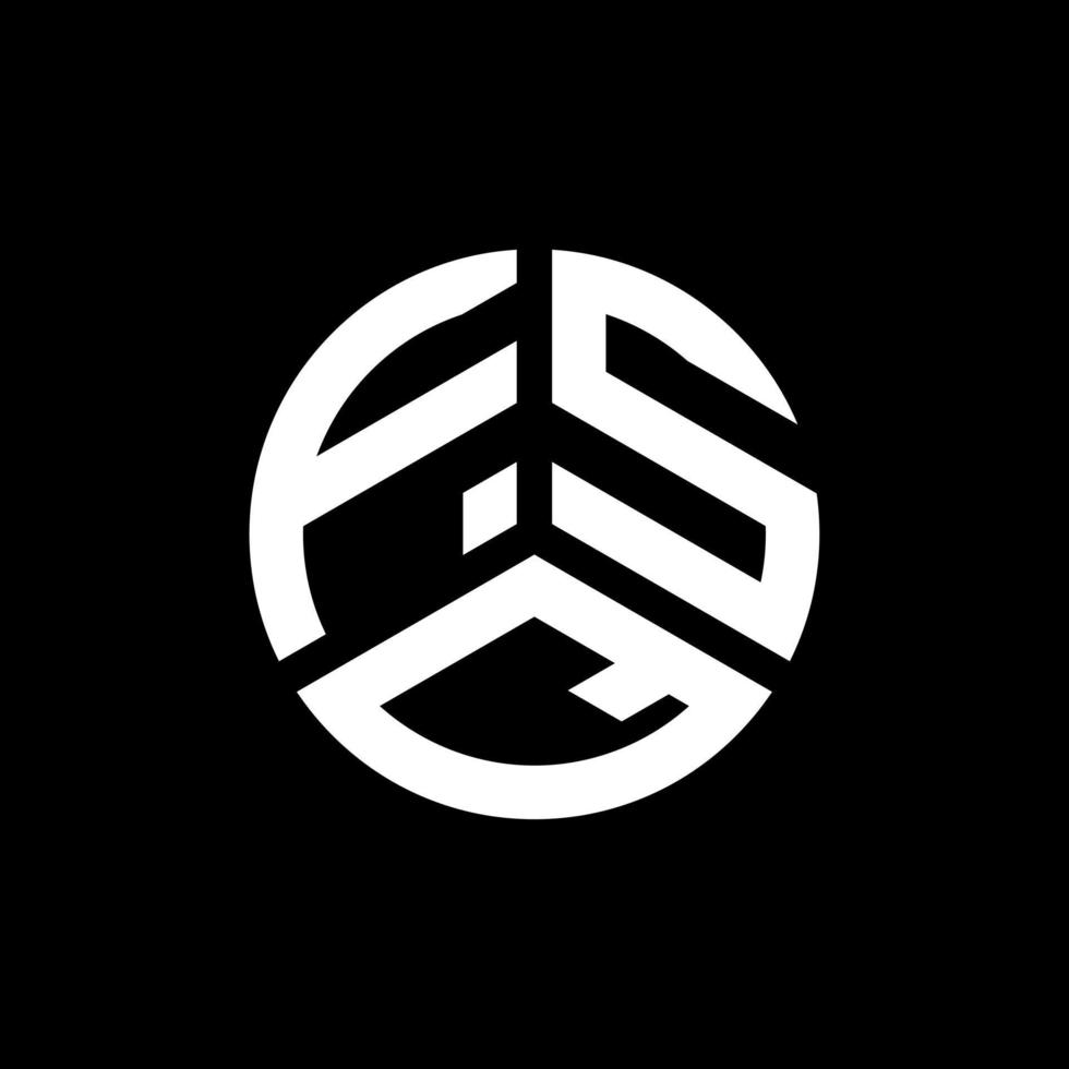 design del logo della lettera fsq su sfondo bianco. fsq creative iniziali lettera logo concept. disegno della lettera fsq. vettore