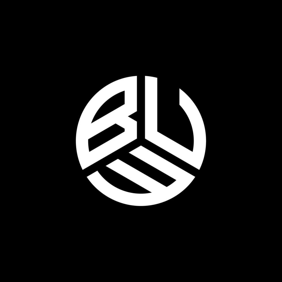 buw lettera logo design su sfondo bianco. buw creative iniziali lettera logo concept. disegno della lettera buw. vettore
