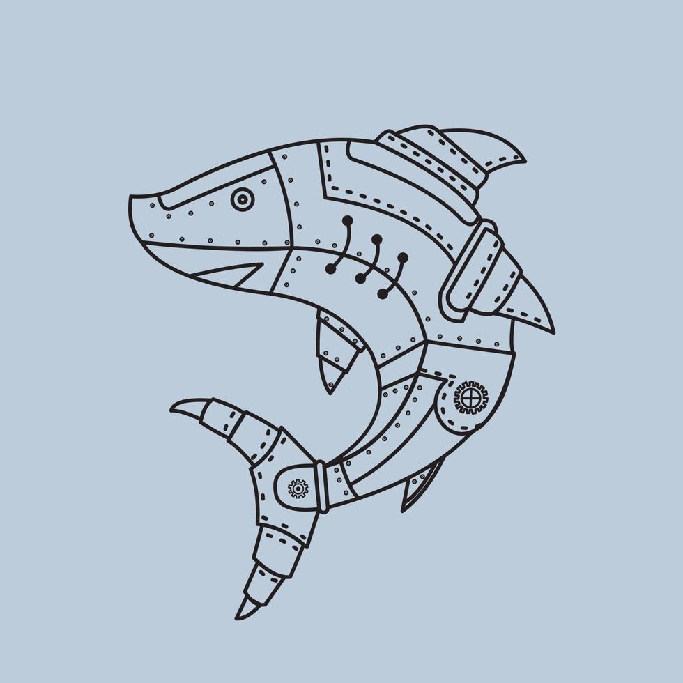 illustrazione vettoriale di squalo