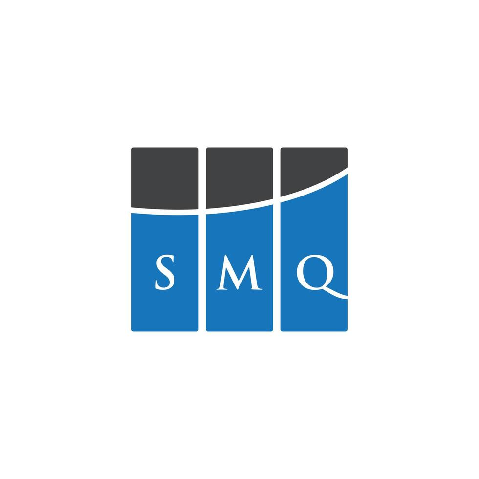 design del logo della lettera smq su sfondo bianco. smq creative iniziali lettera logo concept. disegno della lettera mq. vettore