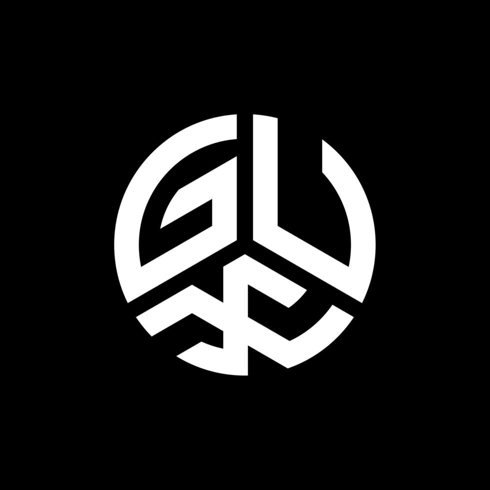gux lettera logo design su sfondo bianco. gux creative iniziali lettera logo concept. disegno della lettera gux. vettore