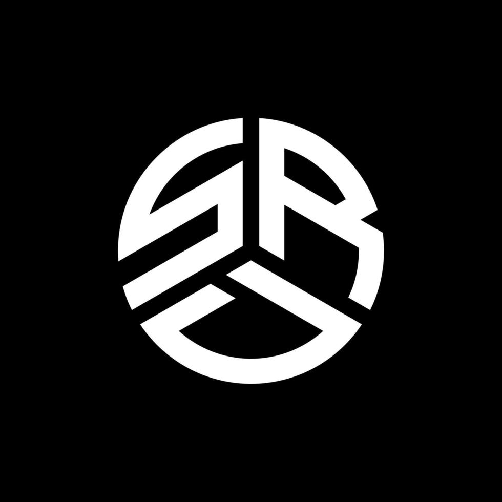 srd lettera logo design su sfondo nero. srd creative iniziali lettera logo concept. disegno della lettera srd. vettore