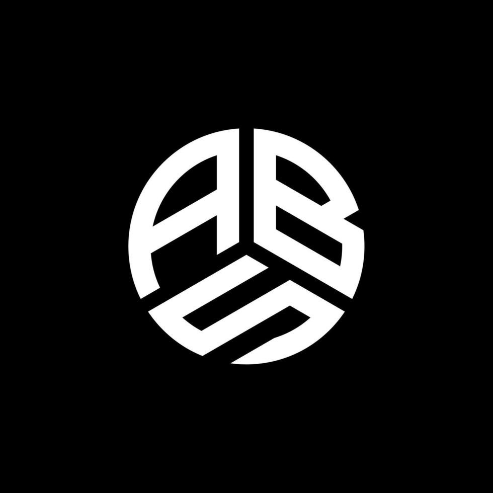 design del logo della lettera abs su sfondo bianco. concetto di logo della lettera di iniziali creative abs. disegno della lettera dell'abs. vettore