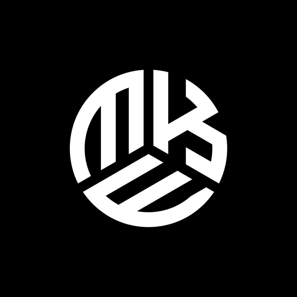mke lettera logo design su sfondo nero. mke creative iniziali lettera logo concept. mke disegno della lettera. vettore