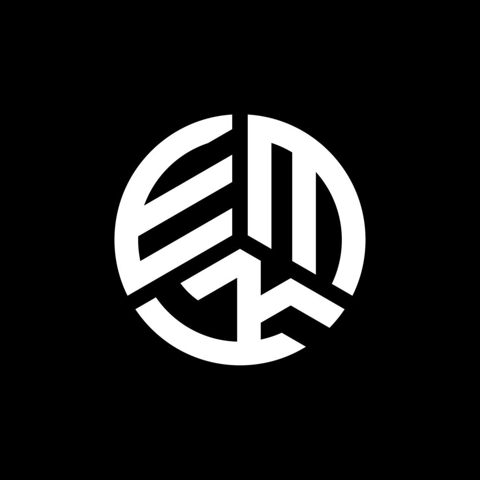emk lettera logo design su sfondo bianco. emk creative iniziali lettera logo concept. disegno della lettera em. vettore