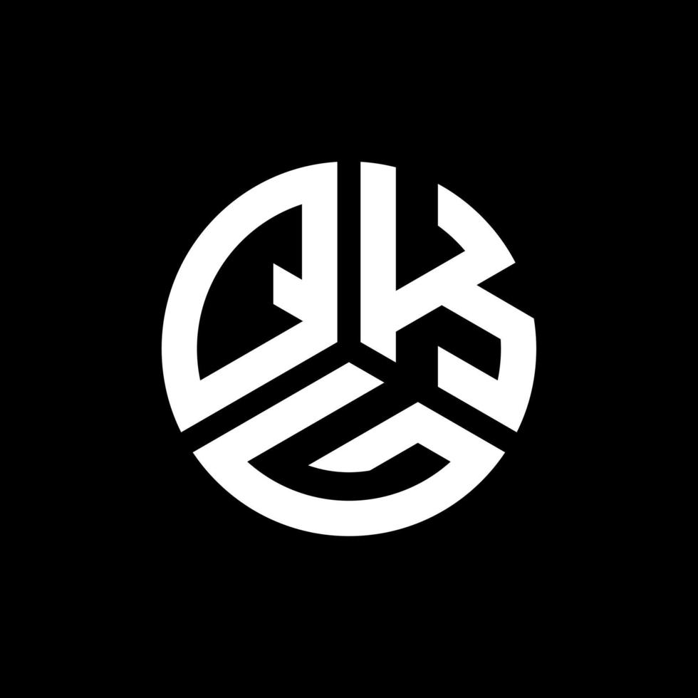 qkg lettera logo design su sfondo nero. qkg creative iniziali lettera logo concept. disegno della lettera qkg. vettore