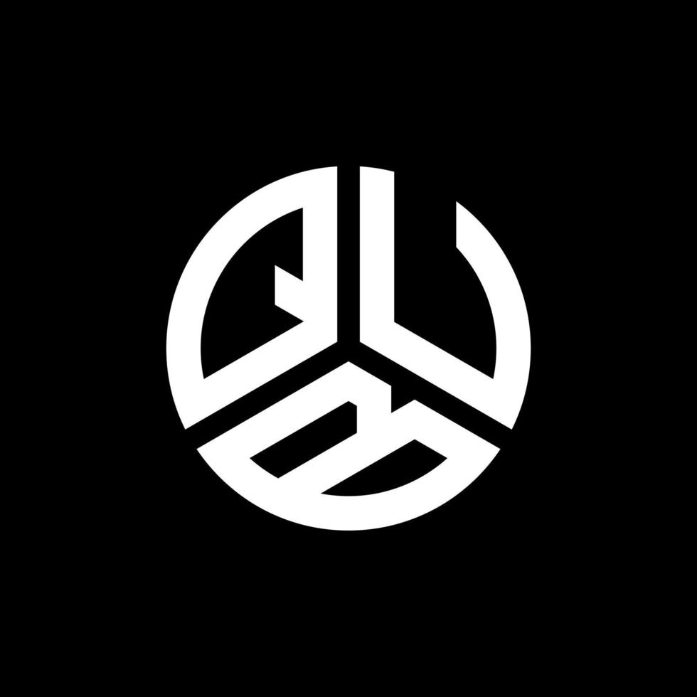 qub lettera logo design su sfondo nero. qub creative iniziali lettera logo concept. disegno della lettera qub. vettore