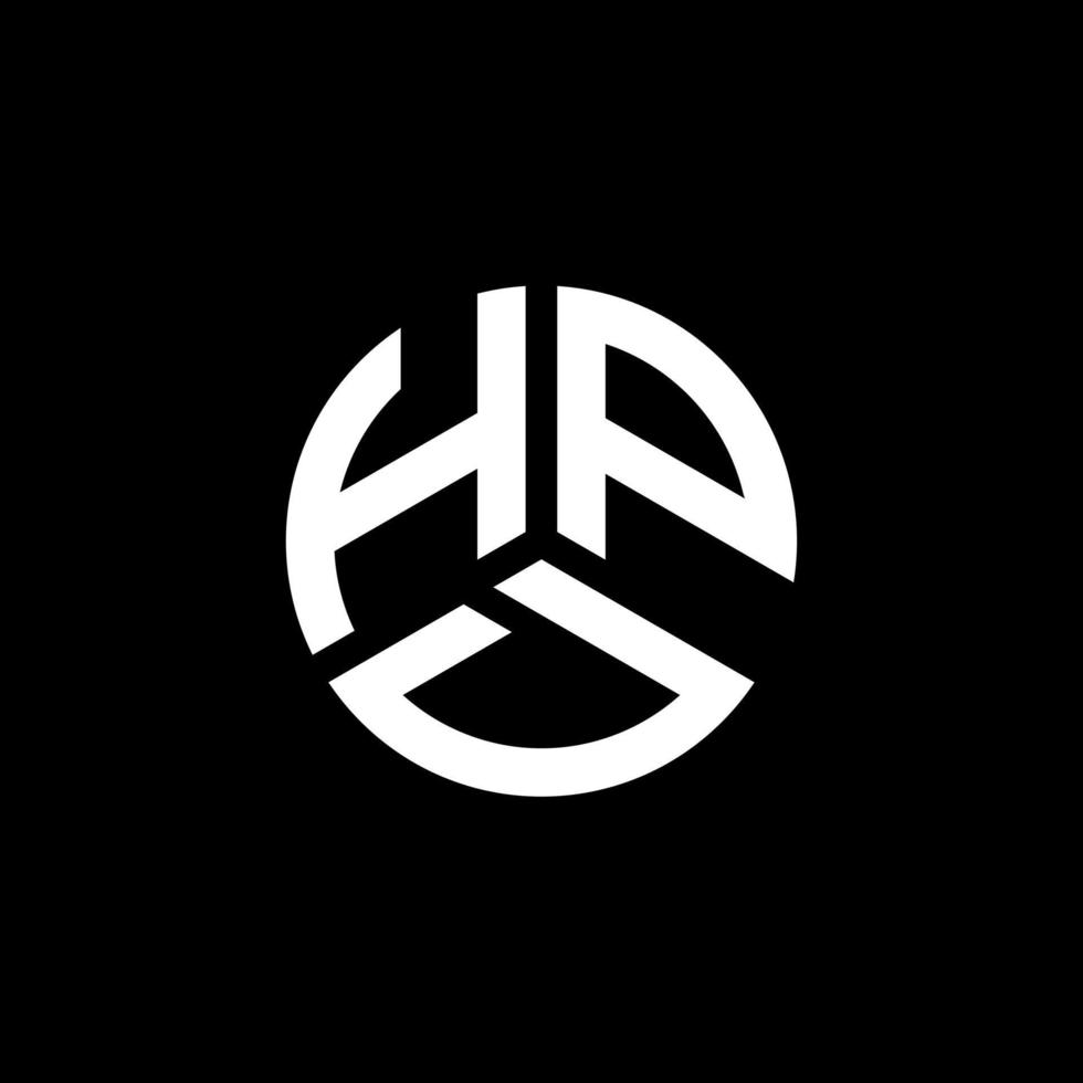 design del logo della lettera hpd su sfondo bianco. concetto di logo della lettera di iniziali creative hpd. disegno della lettera hpd. vettore