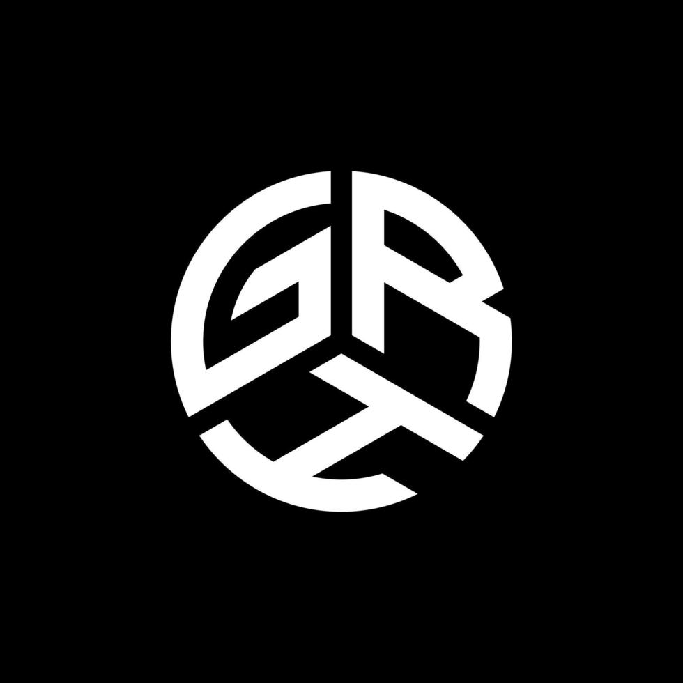 grh lettera logo design su sfondo bianco. grh creative iniziali lettera logo concept. disegno della lettera gr. vettore
