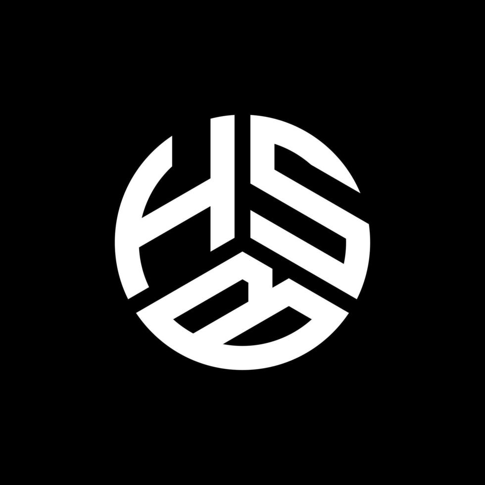 design del logo della lettera hsb su sfondo bianco. hsb creative iniziali lettera logo concept. disegno della lettera hsb. vettore
