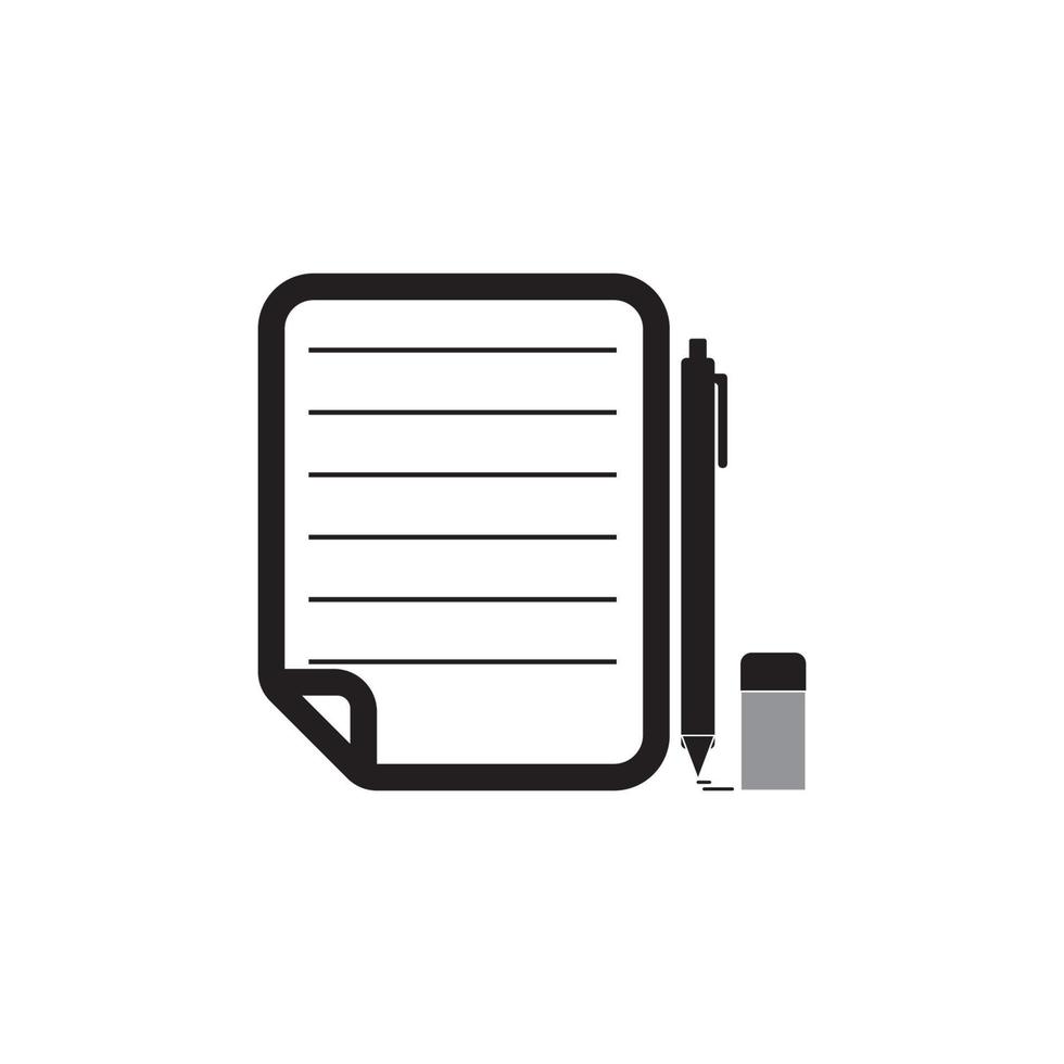 scrivere documento interfaccia utente contorno icona logo illustrazione vettoriale