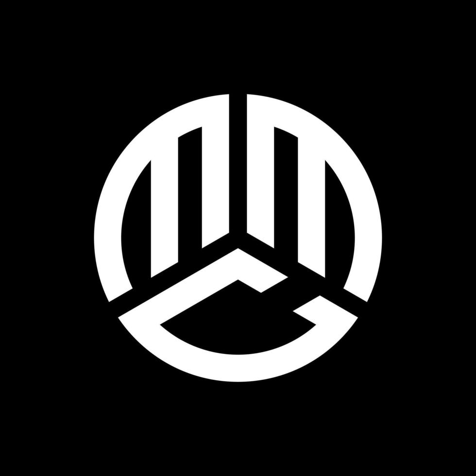 design del logo della lettera mmc su sfondo nero. MMC creative iniziali lettera logo concept. disegno della lettera mmc. vettore