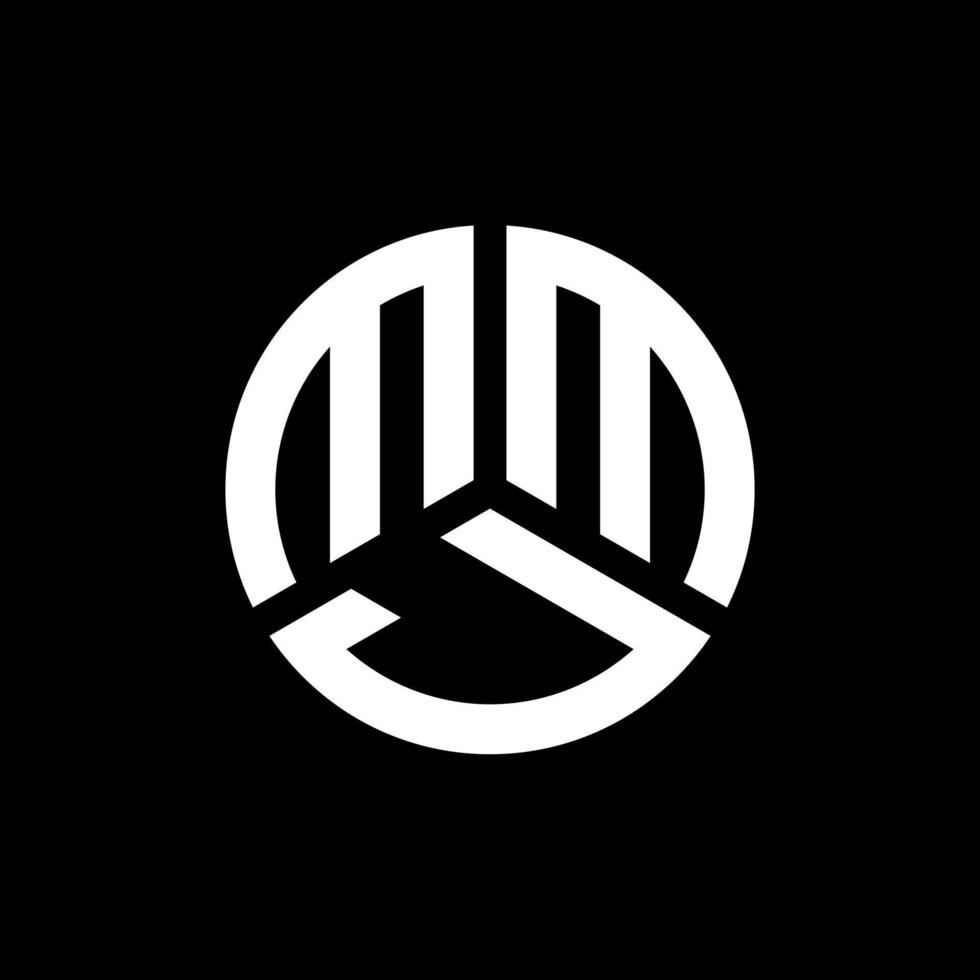 design del logo della lettera mmj su sfondo nero. mmj creative iniziali lettera logo concept. disegno della lettera mmj. vettore