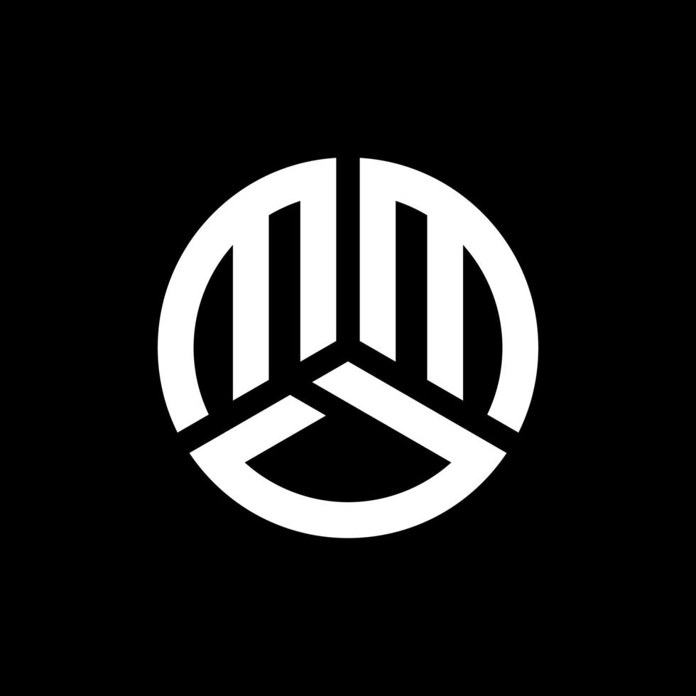 design del logo della lettera mmd su sfondo nero. concetto di logo della lettera di iniziali creative di mmd. disegno della lettera mmd. vettore