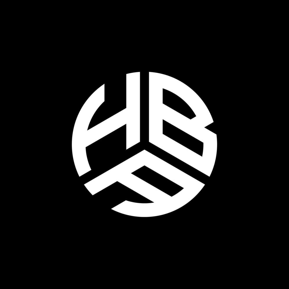 design del logo della lettera hba su sfondo bianco. hba creative iniziali lettera logo concept. disegno della lettera hba. vettore