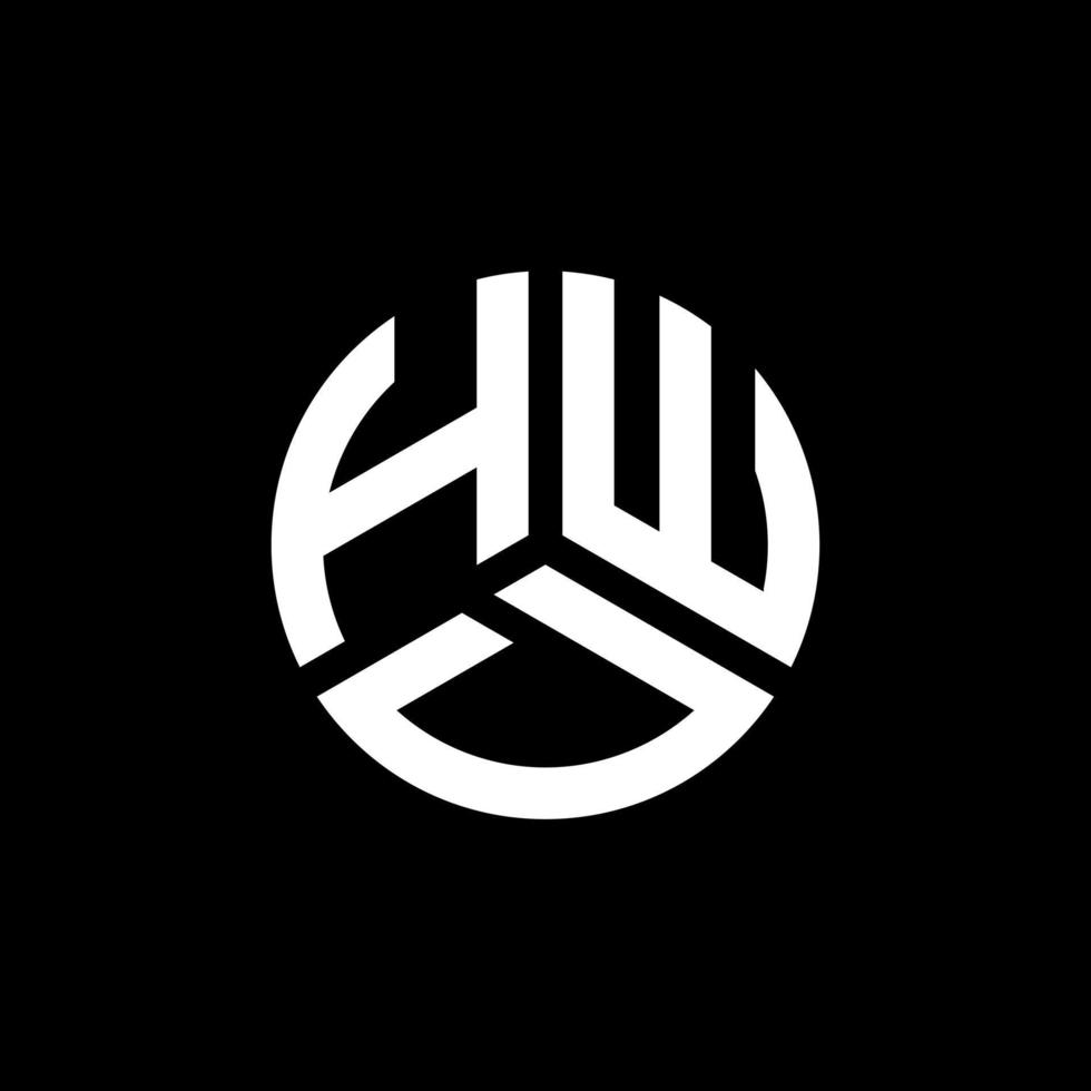 design del logo della lettera hwd su sfondo bianco. concetto di logo della lettera di iniziali creative hwd. disegno della lettera hwd. vettore