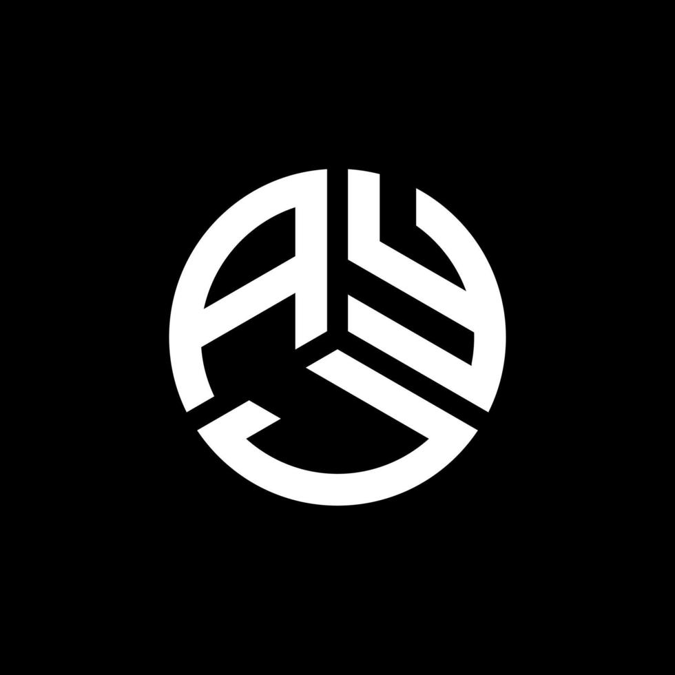 ayj lettera logo design su sfondo bianco. ayj creative iniziali lettera logo concept. disegno della lettera ayj. vettore