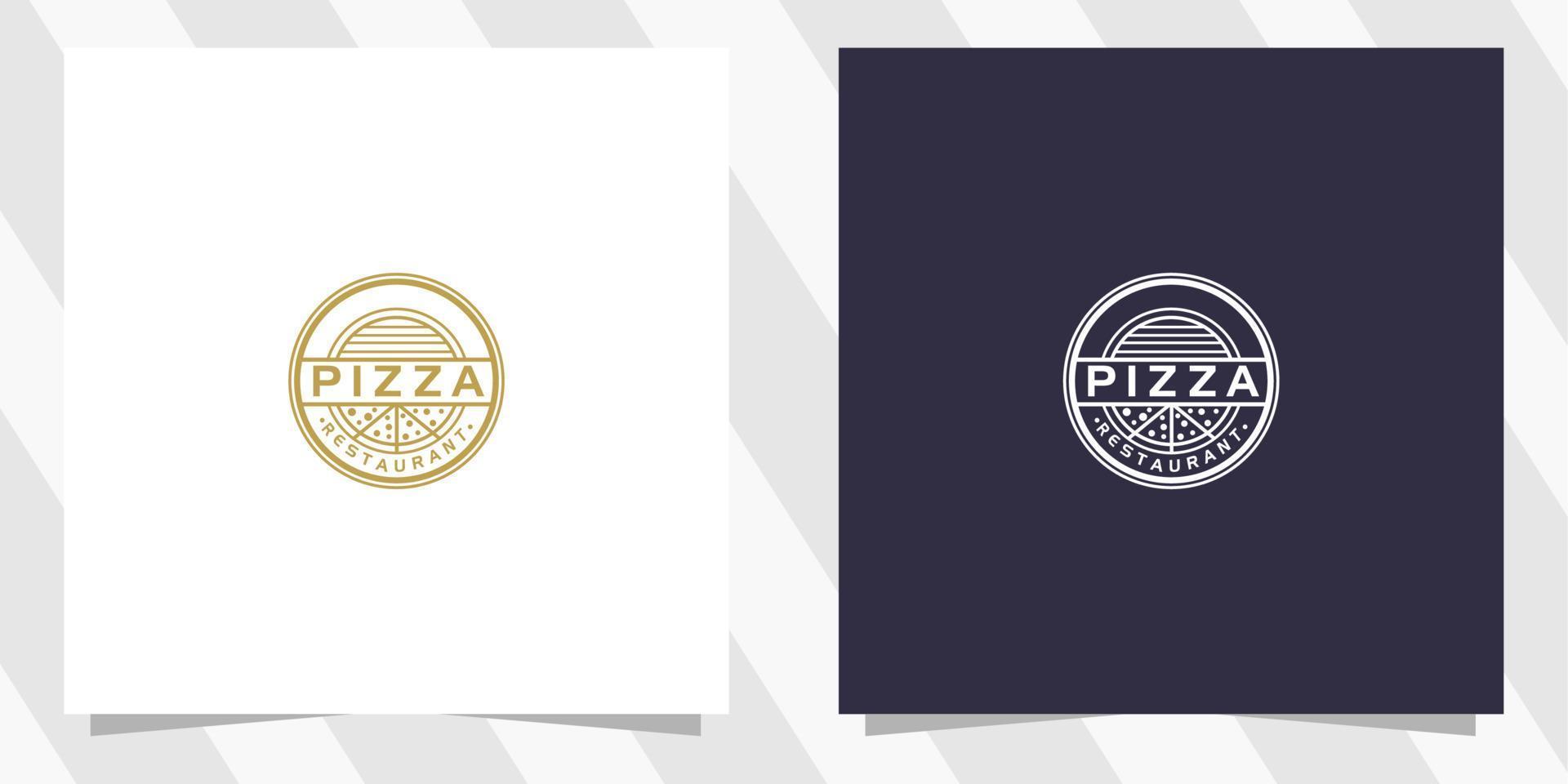 disegno del logo della pizza calda vettore