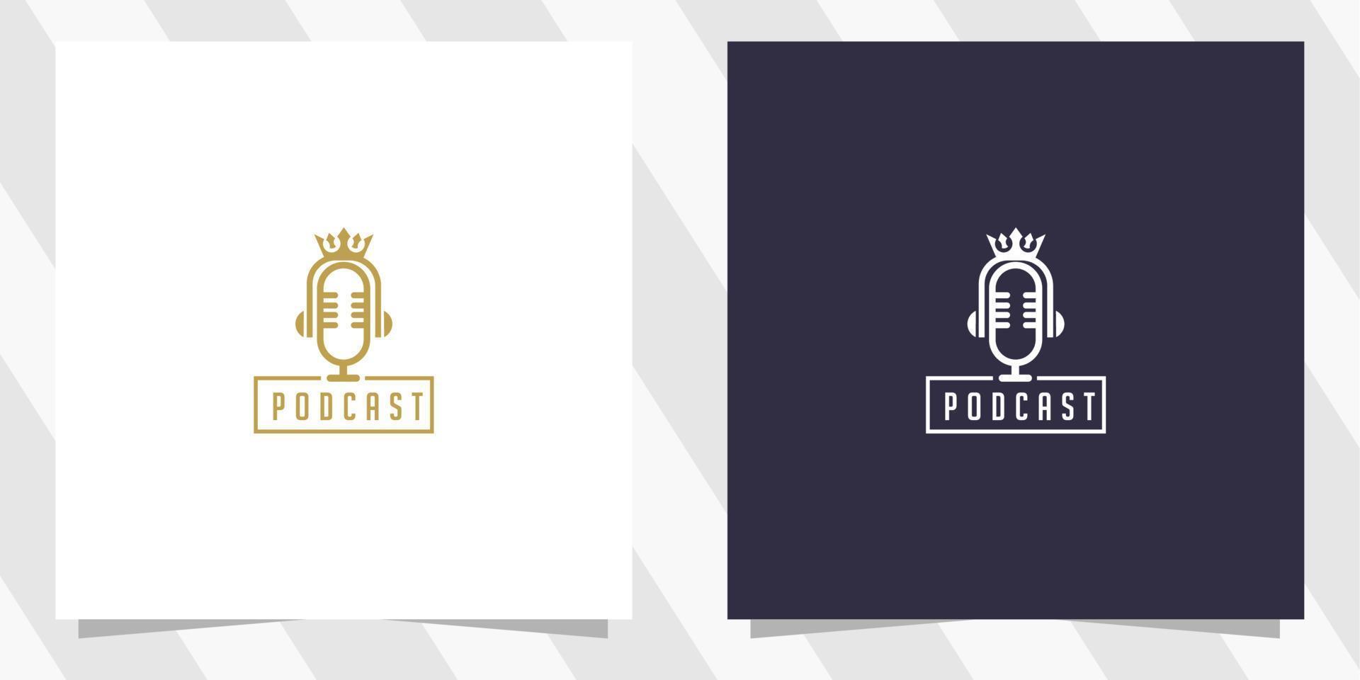 modello di logo moderno podcast vettore