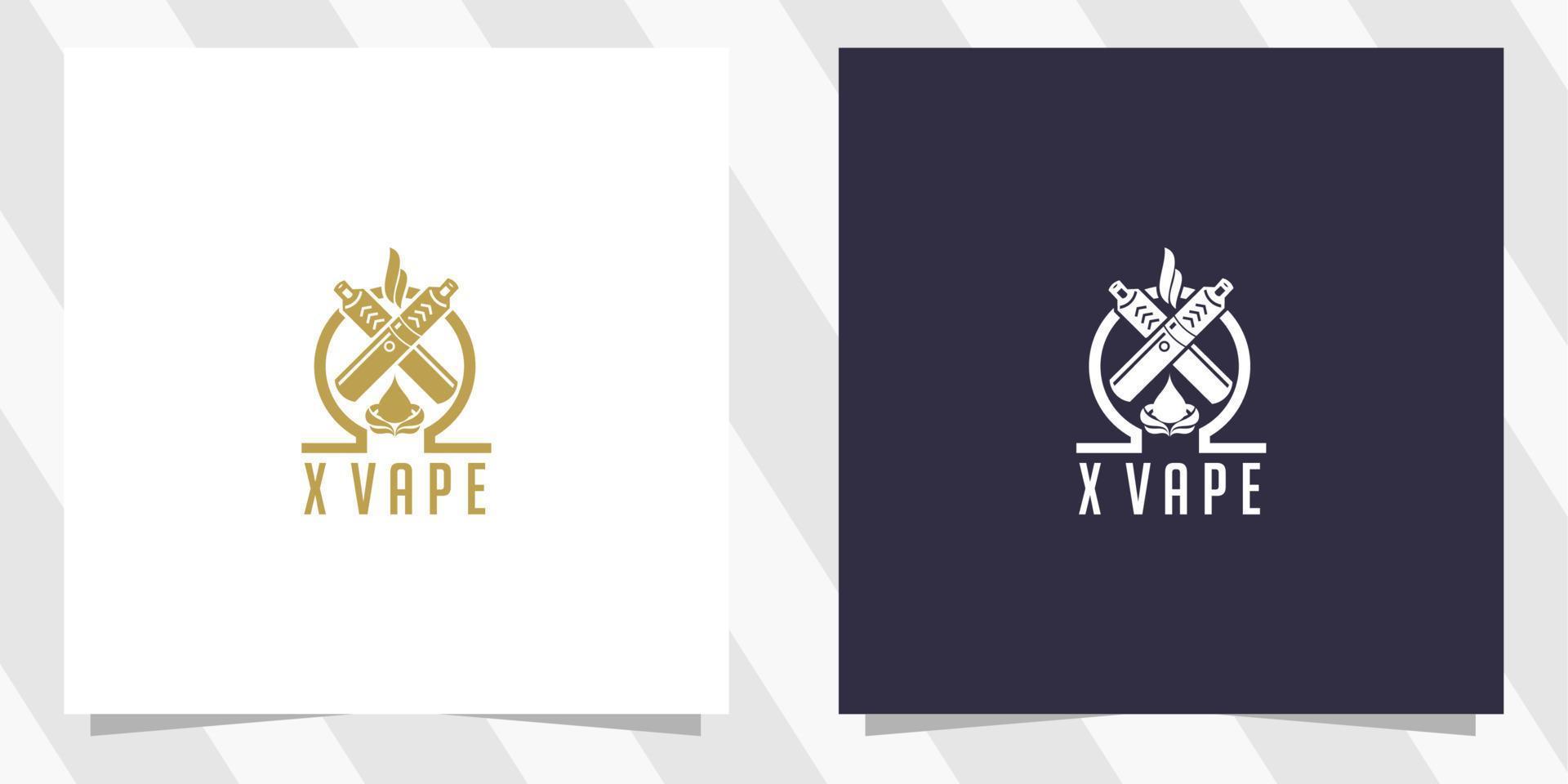 modello di logo creativo negozio di vape vettore