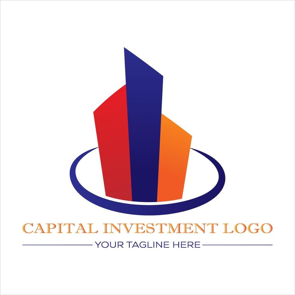 vettore libero di progettazione di logo di investimento di capitale