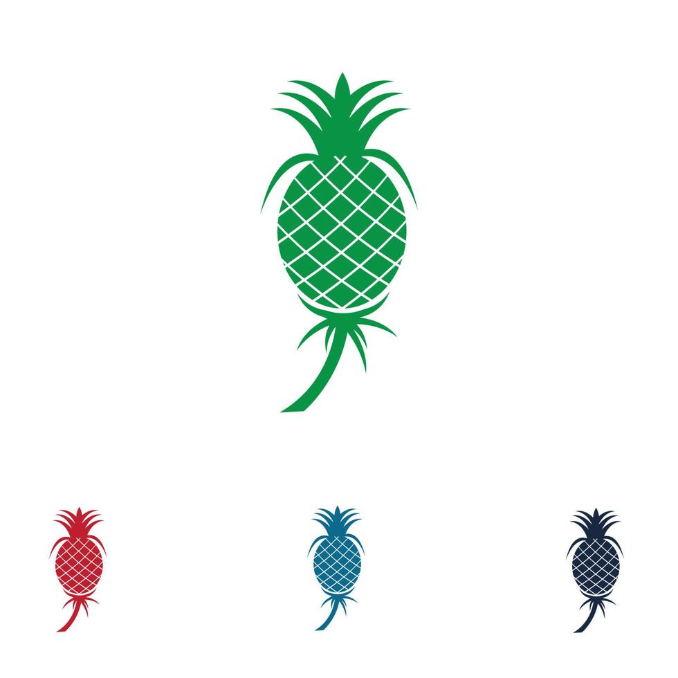 illustrazione vettoriale di frutta tropicale di ananas.