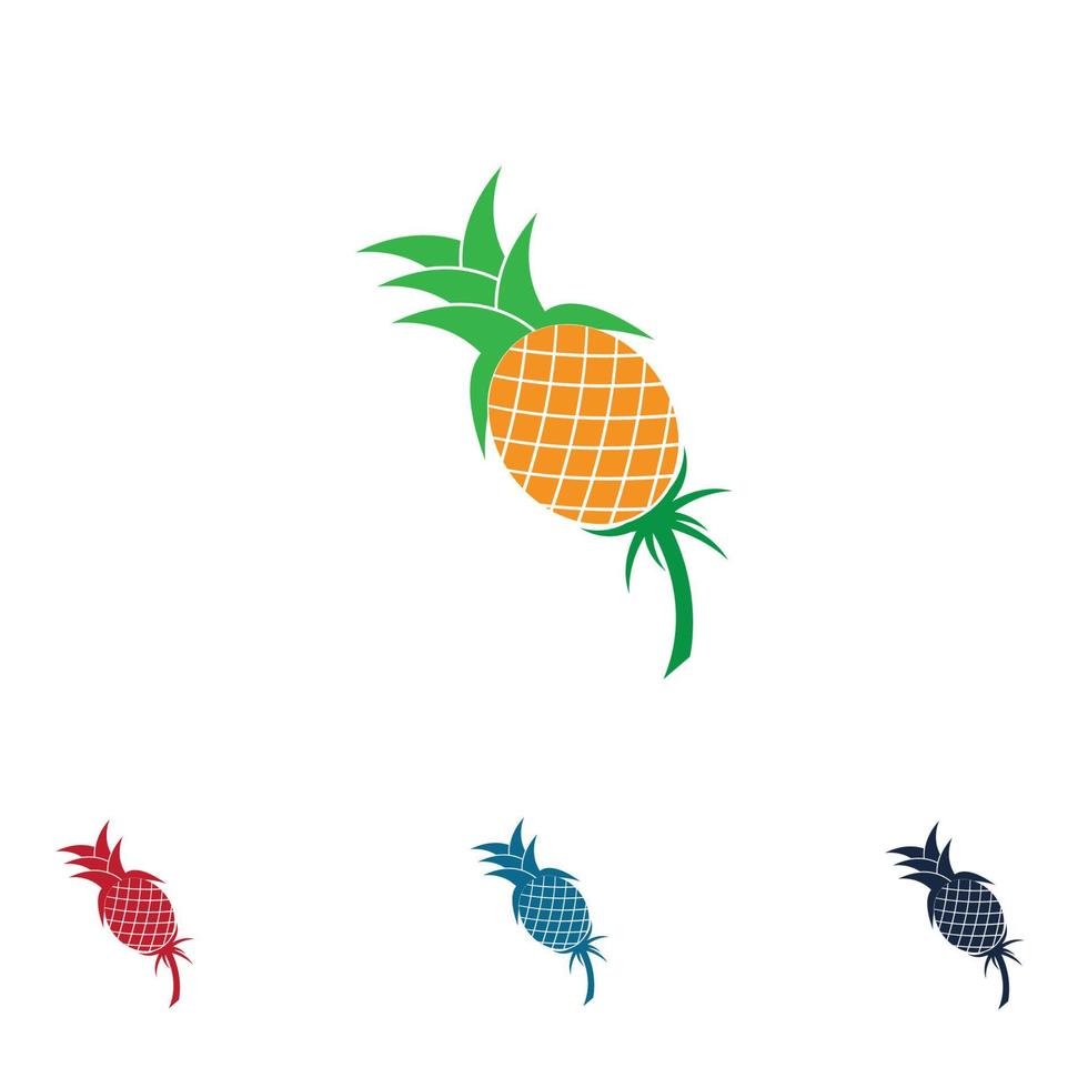 illustrazione vettoriale di frutta tropicale di ananas.