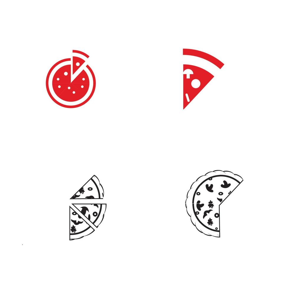 disegno del logo della pizza vettore