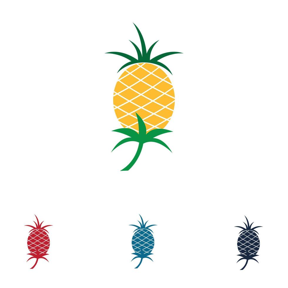 illustrazione vettoriale di frutta tropicale di ananas.