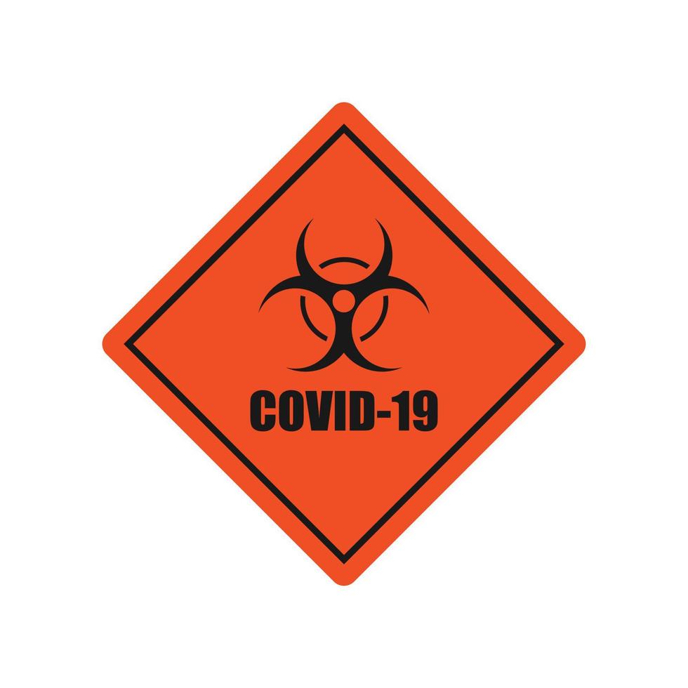 icona vettore di avviso coronavirus