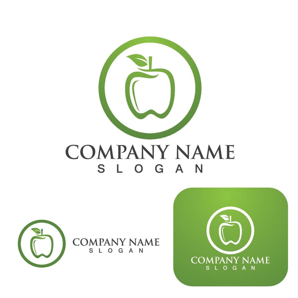 illustrazione vettoriale del logo dell'icona della mela