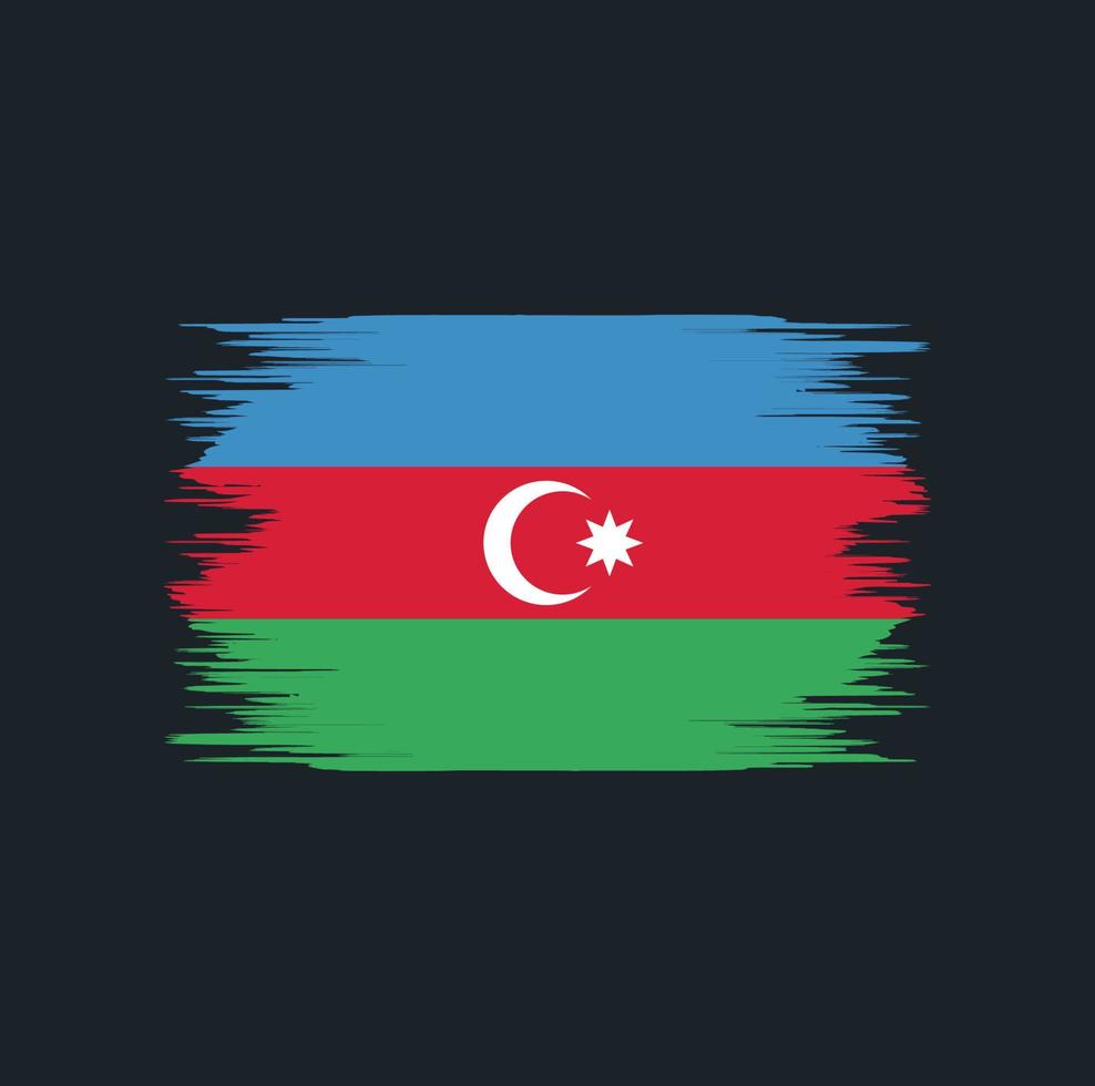 pennello bandiera azerbaigian vettore